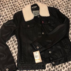 Levi’s Faux Leather Trucker Jacket